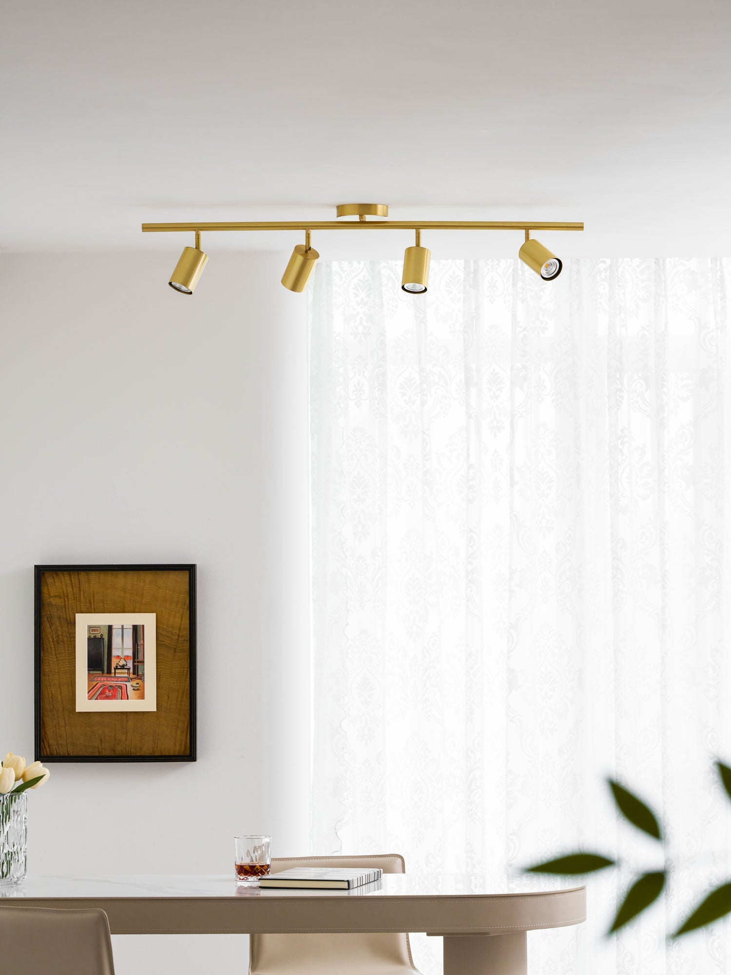 Verstelbare Wandlamp met Messing of Zwart Afwerking – 2 tot 4 Lichtpunten | Sansoti