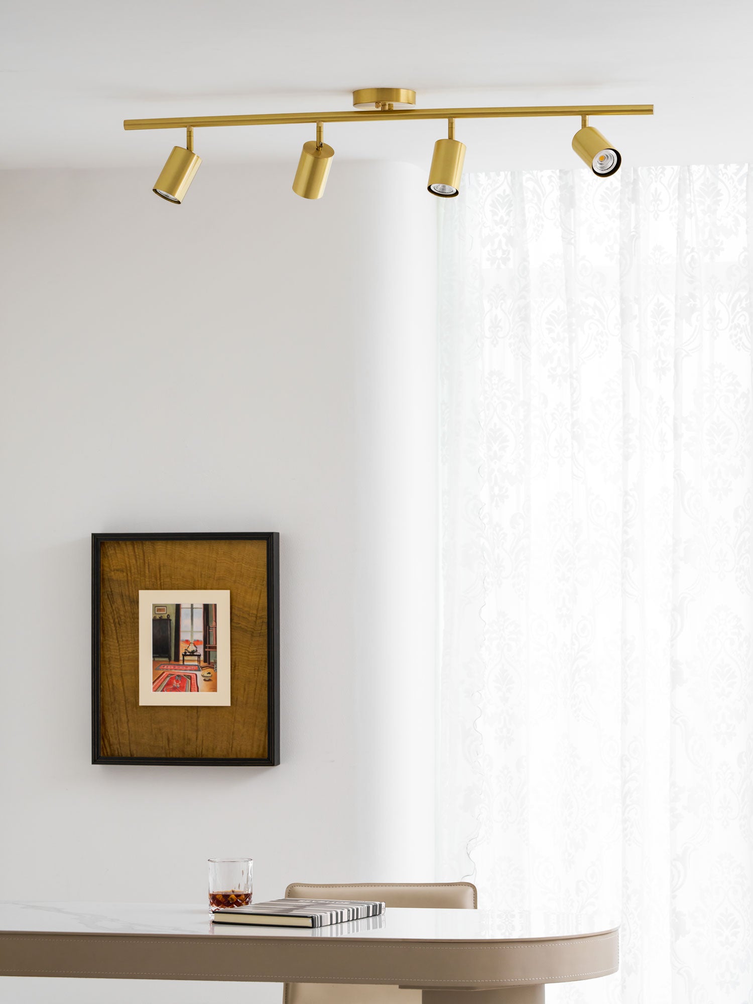 Verstelbare Wandlamp met Messing of Zwart Afwerking – 2 tot 4 Lichtpunten | Sansoti