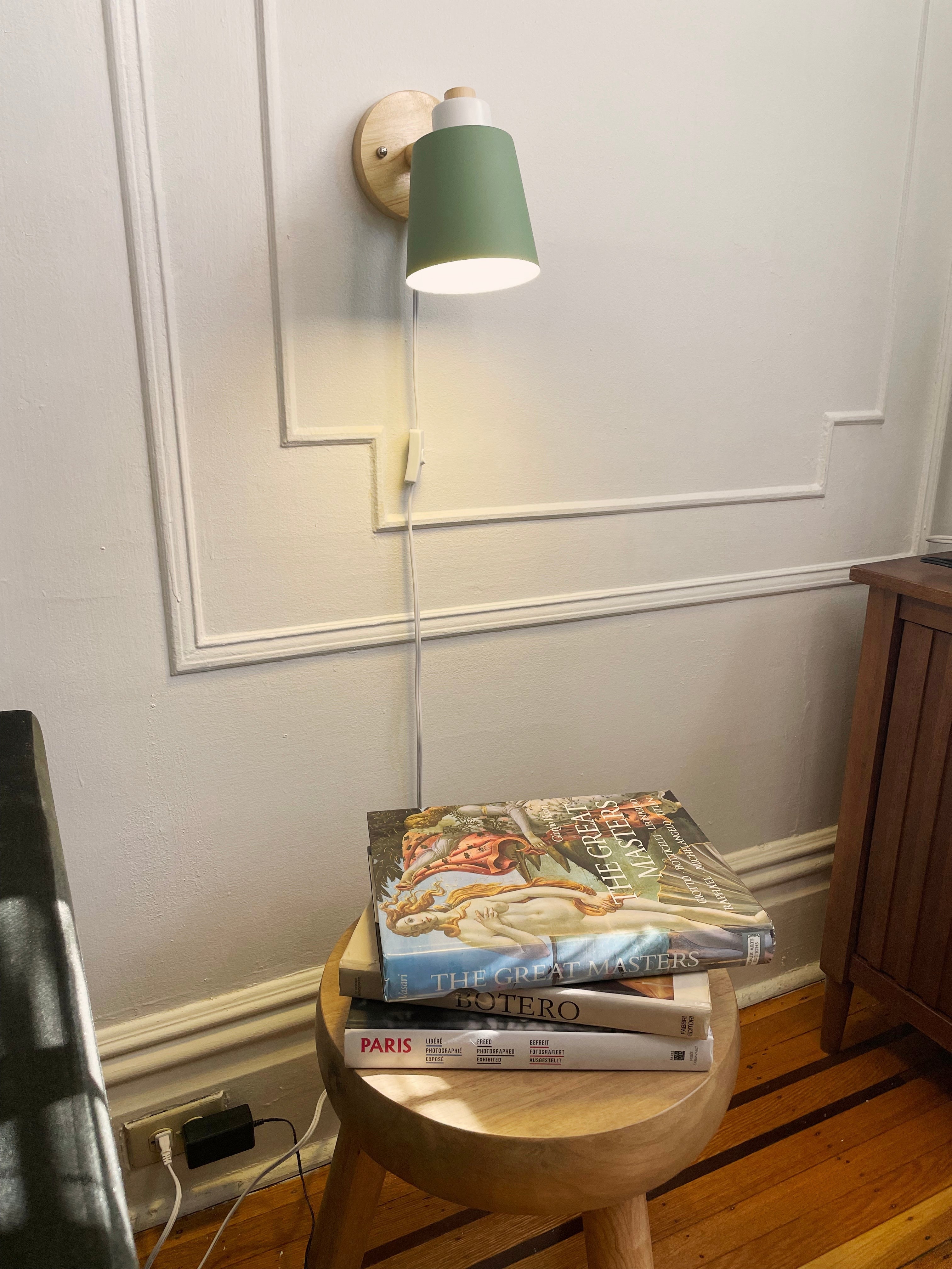 Wandlamp Hout Metaal Draaibaar E27 Leeslamp Slaapkamer Woonkamer Scandinavisch | Sansoti