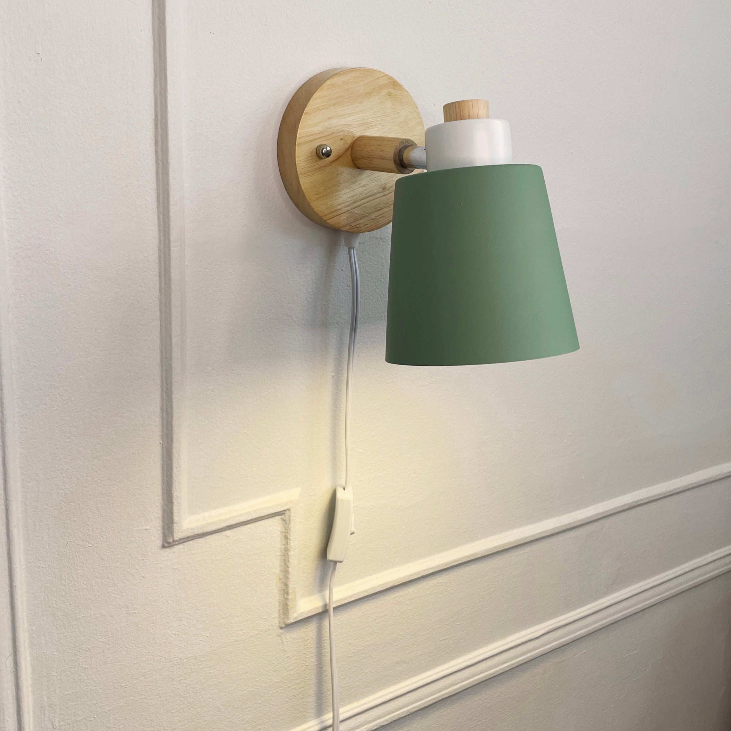 Wandlamp Hout Metaal Draaibaar E27 Leeslamp Slaapkamer Woonkamer Scandinavisch | Sansoti