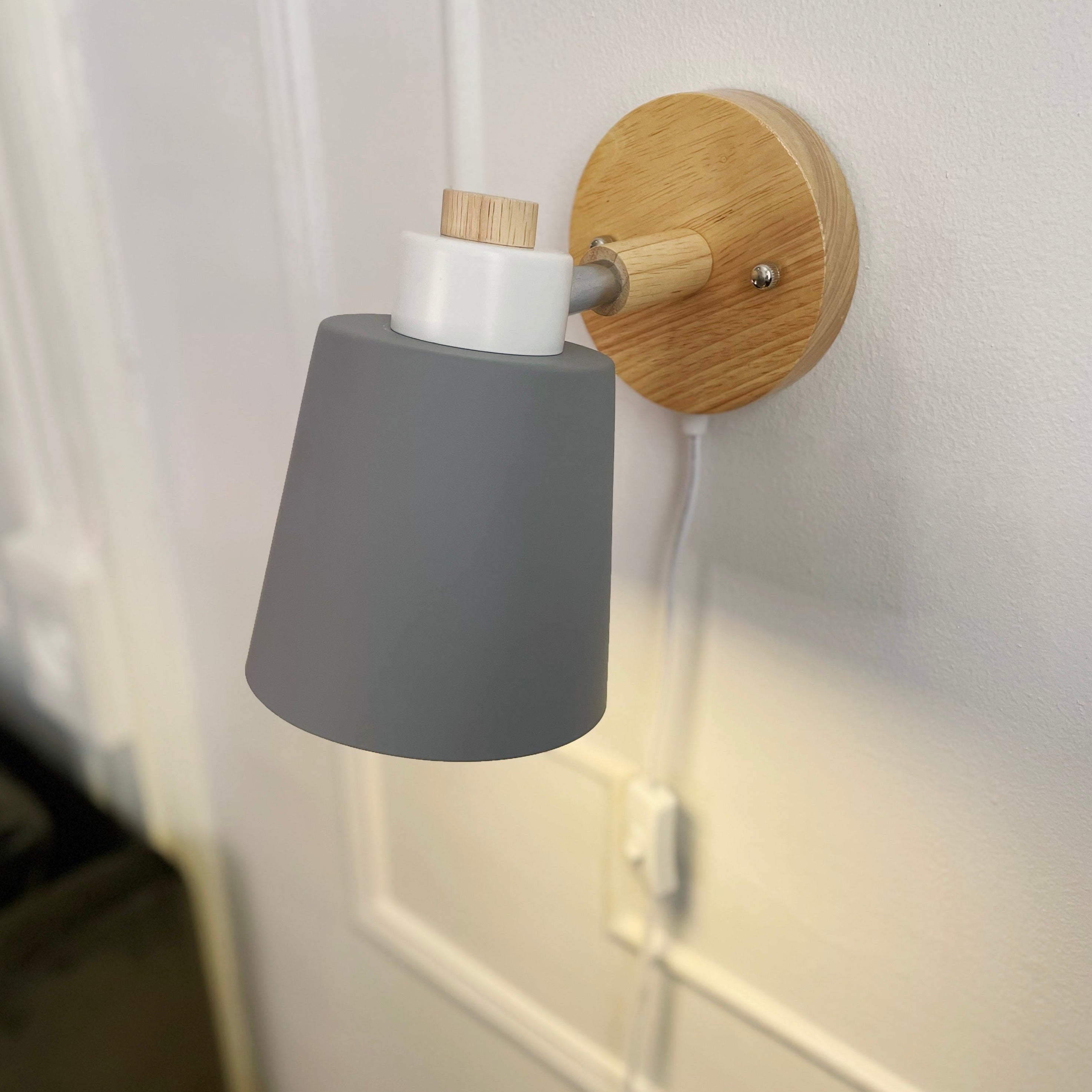 Wandlamp Hout Metaal Draaibaar E27 Leeslamp Slaapkamer Woonkamer Scandinavisch | Sansoti