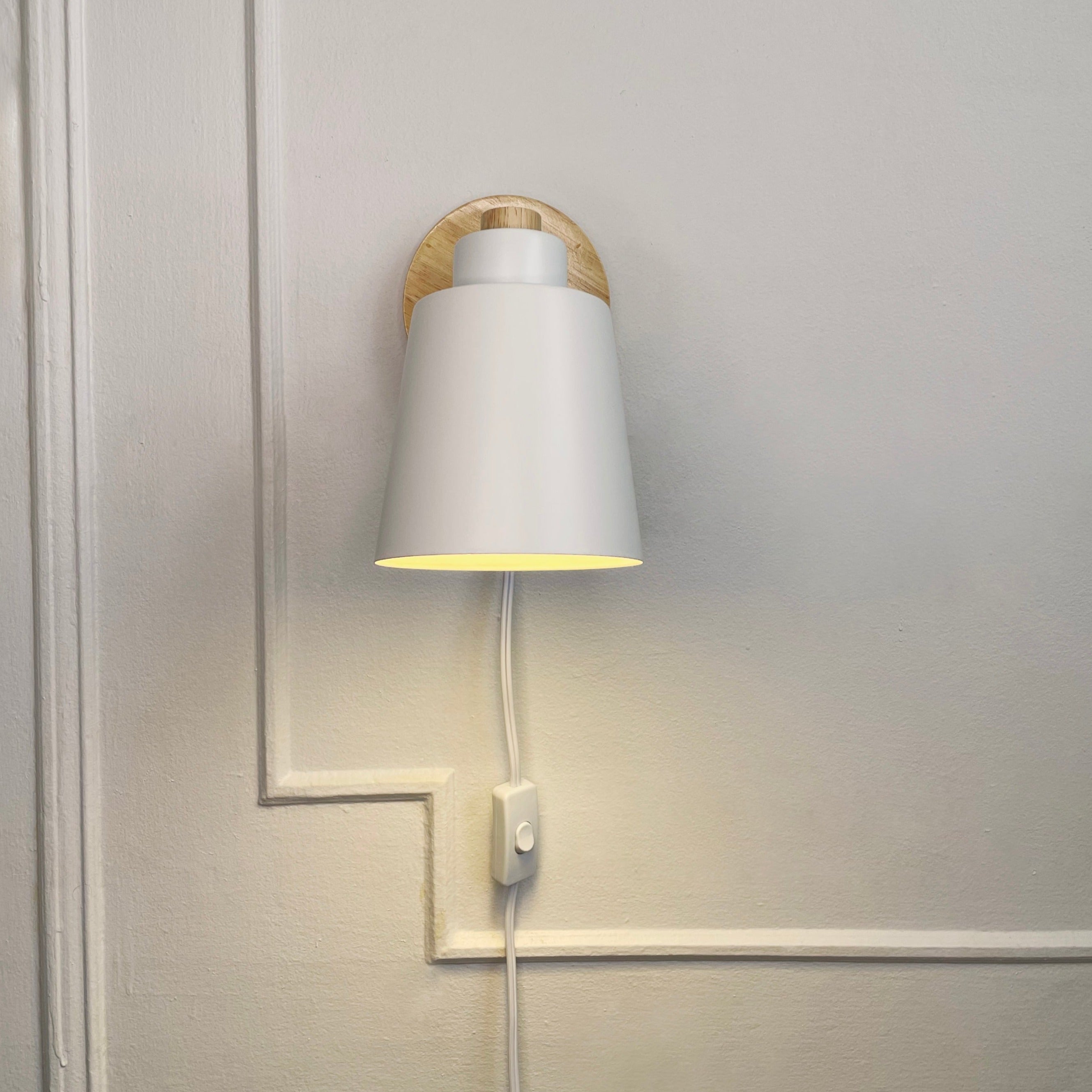 Wandlamp Hout Metaal Draaibaar E27 Leeslamp Slaapkamer Woonkamer Scandinavisch | Sansoti