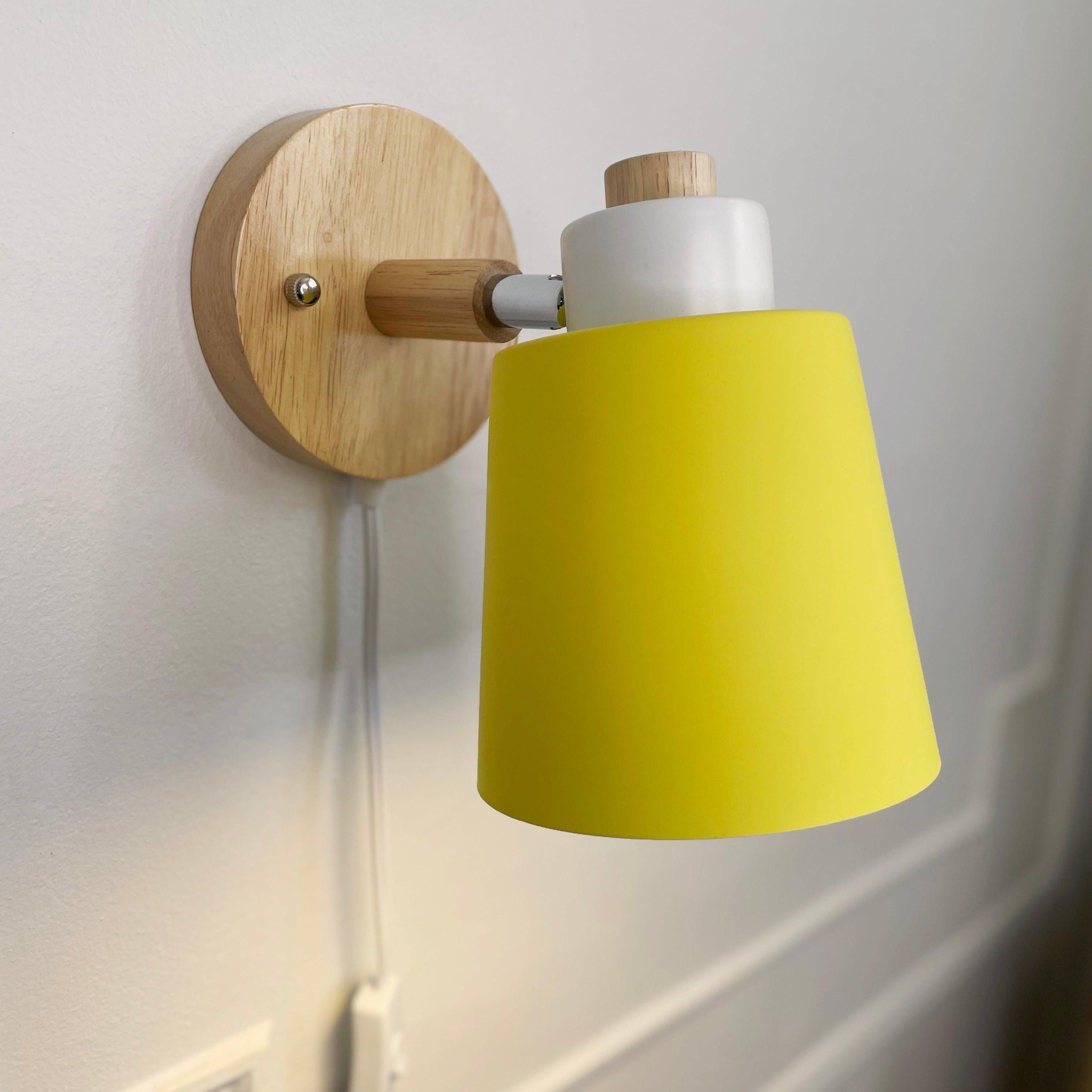 Wandlamp Hout Metaal Draaibaar E27 Leeslamp Slaapkamer Woonkamer Scandinavisch | Sansoti