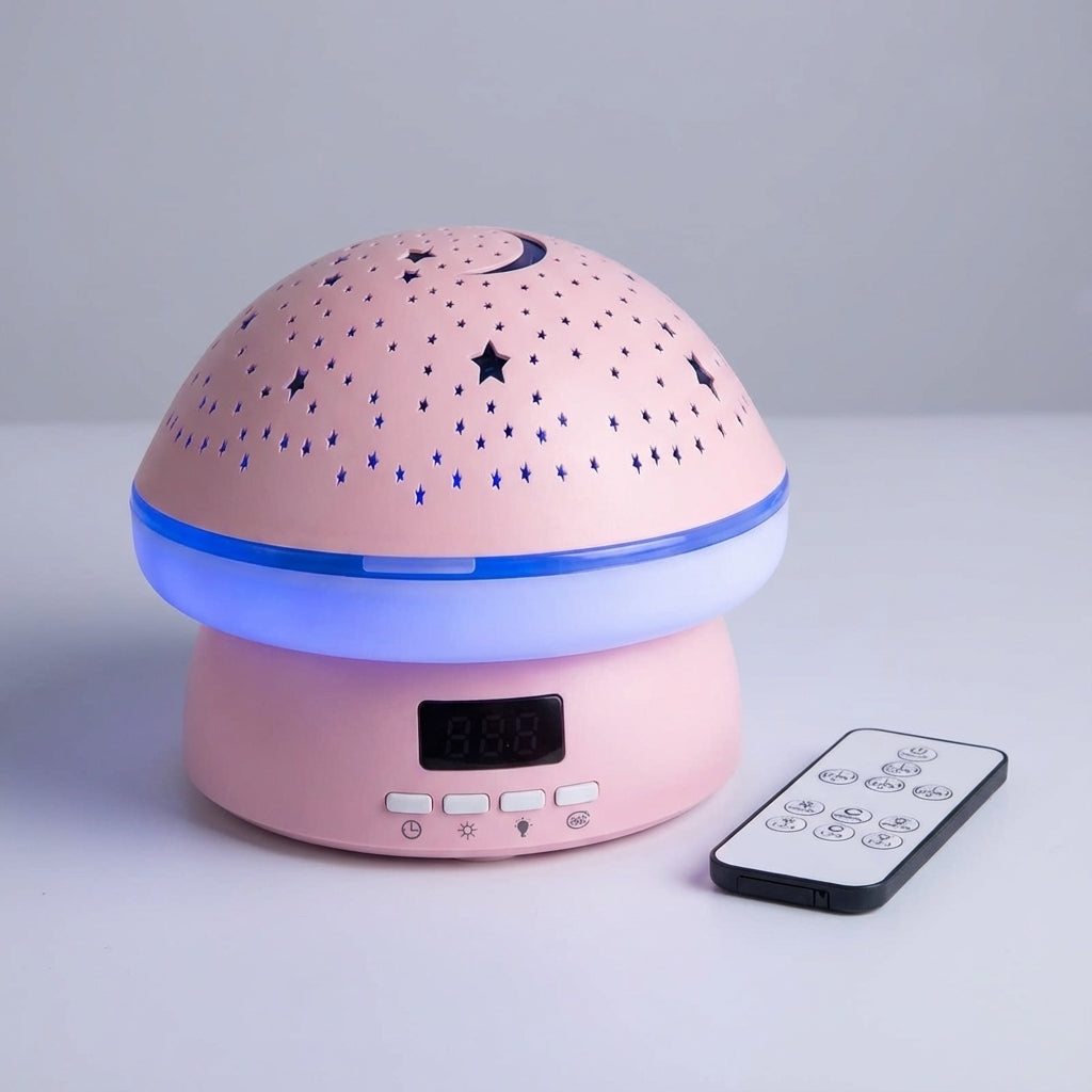 Sterrenprojectoren Lamp Draadloos Oplaadbaar Roterende Sterren LED Slaapkamer Kinderkamer Rustgevend Multikleur Touch Remote Timer Display | Sansoti