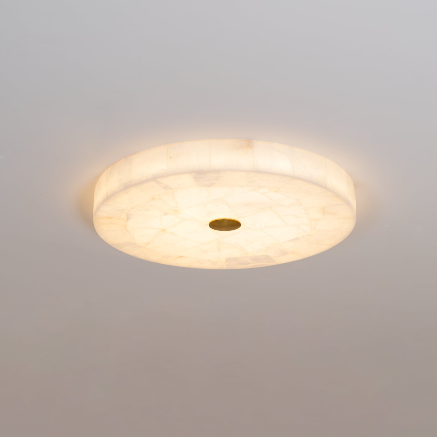 Ronde Plafondlamp Albast Mozaïek ø40cm Natuursteen Dimbaar Geïntegreerde LED Warm Wit 3000K Plafondverlichting Scandinavisch Design Woon- Slaapkamer Eetkamer Entree Inbouwlamp | Sansoti