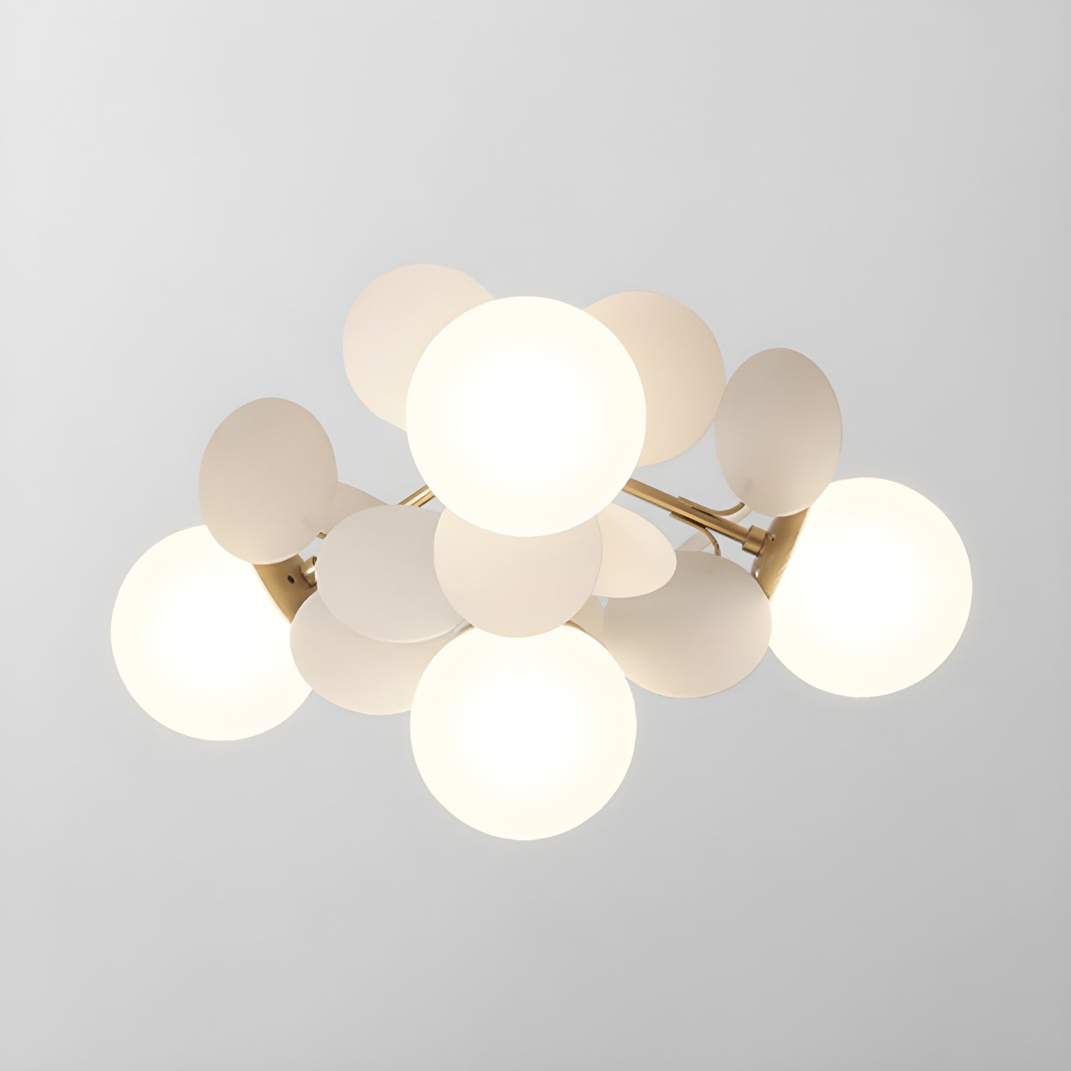 Ronde Plafondlamp met Acryl Bladeren – Macaron Pastelkleuren – 1, 4, 6 of 8 Lichtpunten – G9 Fitting – Scandinavisch Design voor Kinderkamer, Woonkamer en Kantoor | Sansoti