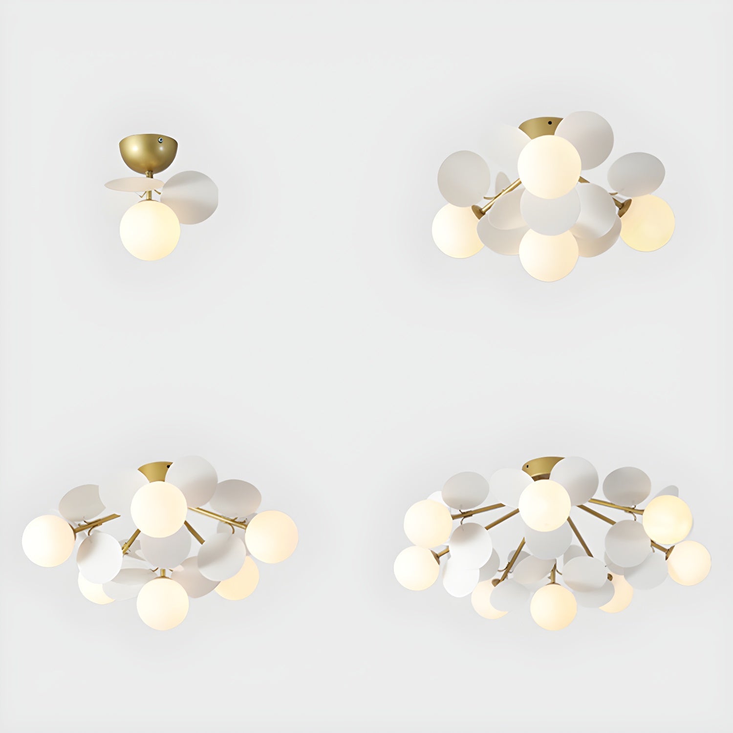 Ronde Plafondlamp met Acryl Bladeren – Macaron Pastelkleuren – 1, 4, 6 of 8 Lichtpunten – G9 Fitting – Scandinavisch Design voor Kinderkamer, Woonkamer en Kantoor | Sansoti
