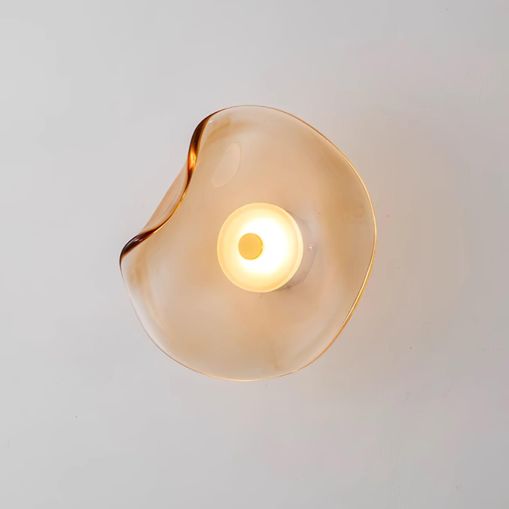 Applique Murale Verre LED 3000K Ambre Design Organique Salle de Bain Salon Éclairage Mural Moderne Lampe d'Ambiance Résistante à l'Humidité | Restfield