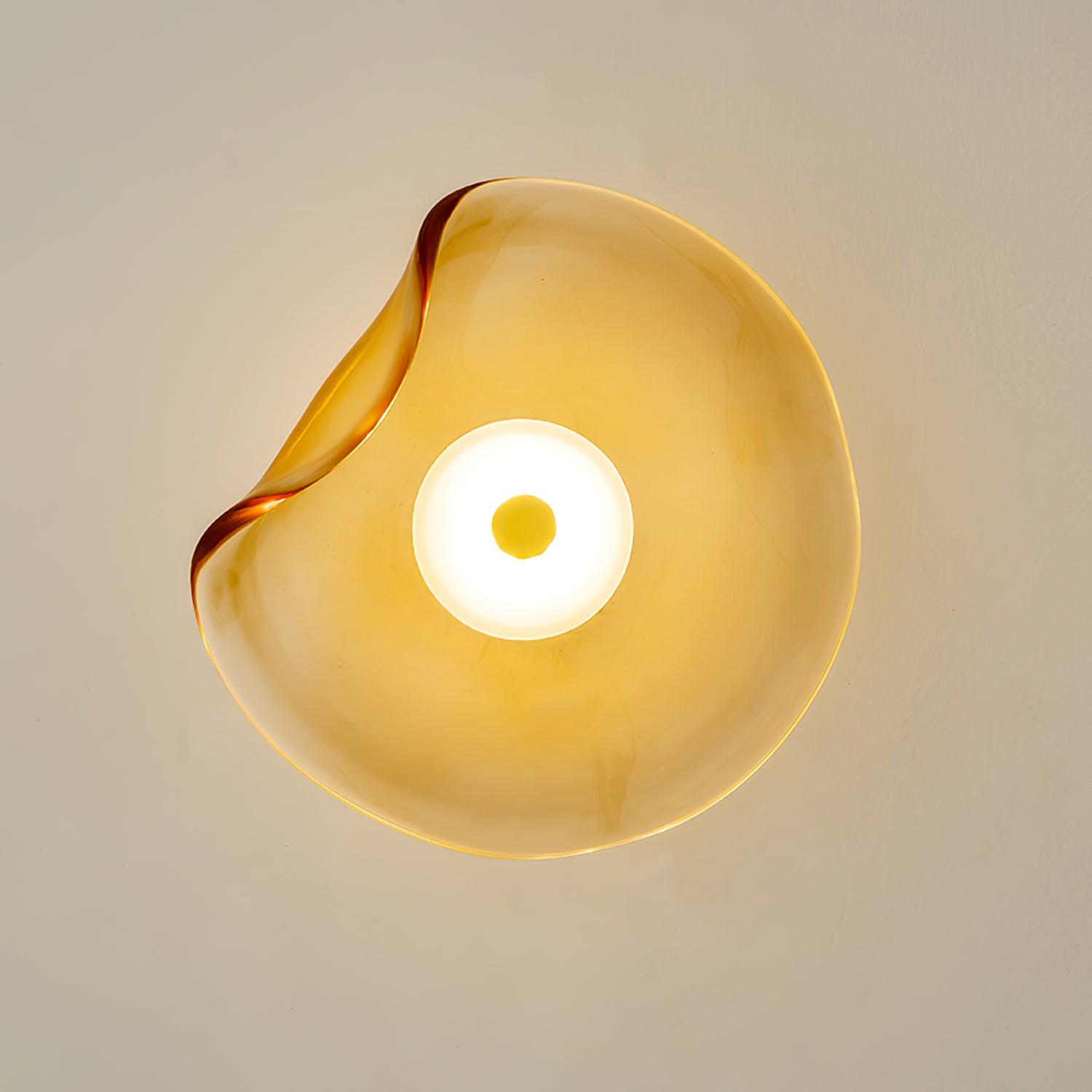 Applique Murale Verre LED 3000K Ambre Design Organique Salle de Bain Salon Éclairage Mural Moderne Lampe d'Ambiance Résistante à l'Humidité | Restfield
