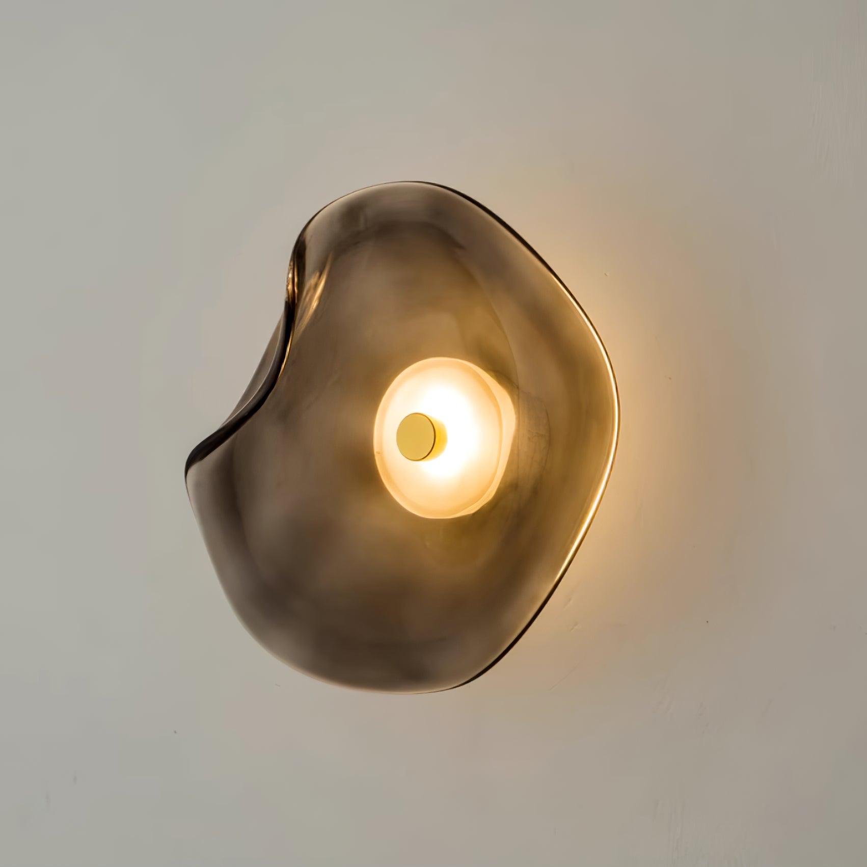 Applique Murale Verre LED 3000K Ambre Design Organique Salle de Bain Salon Éclairage Mural Moderne Lampe d'Ambiance Résistante à l'Humidité | Restfield