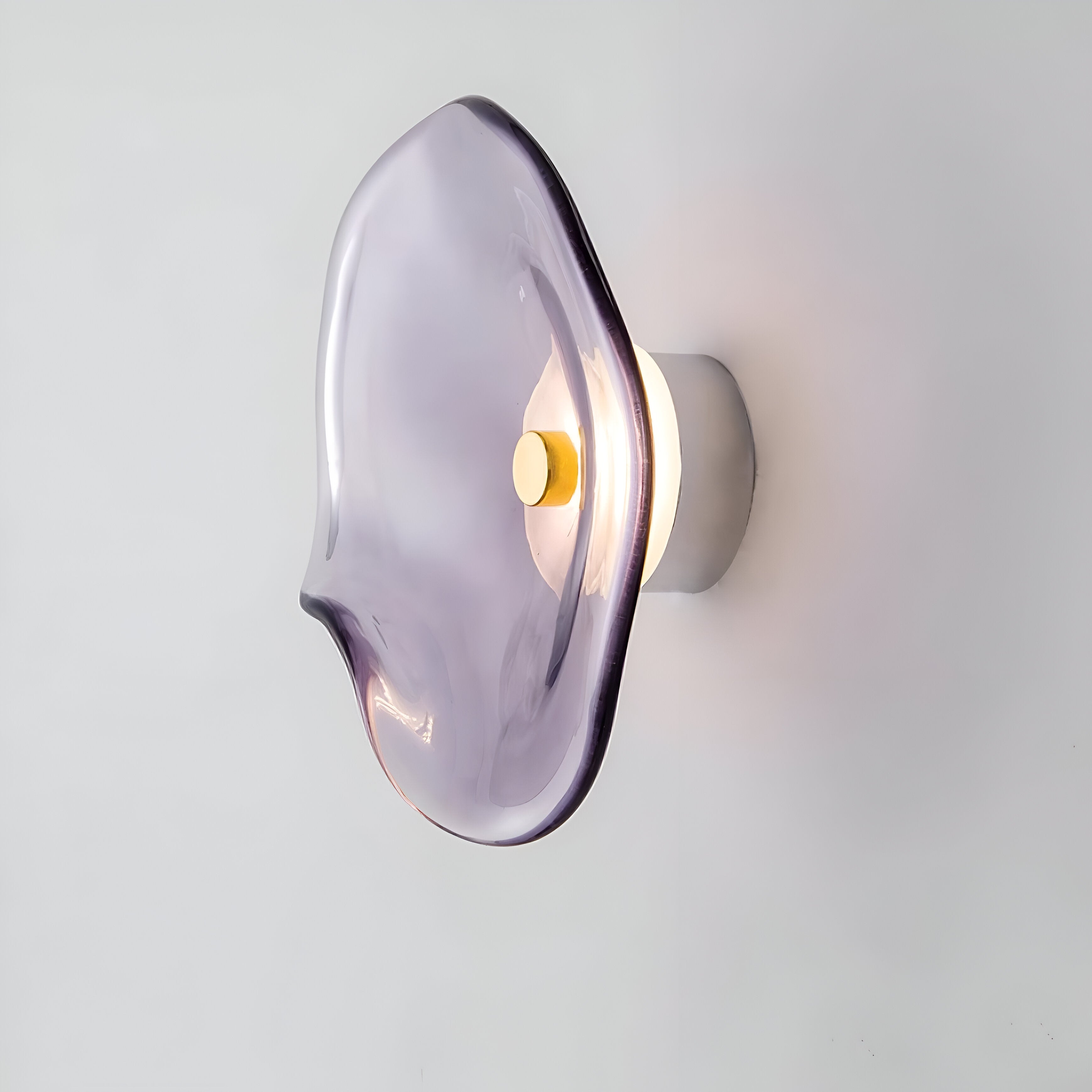 Wandlamp Gebogen Glas LED Sculpturaal Nordisch Goud Zwart 25cm Woonkamer Slaapkamer | Sansoti