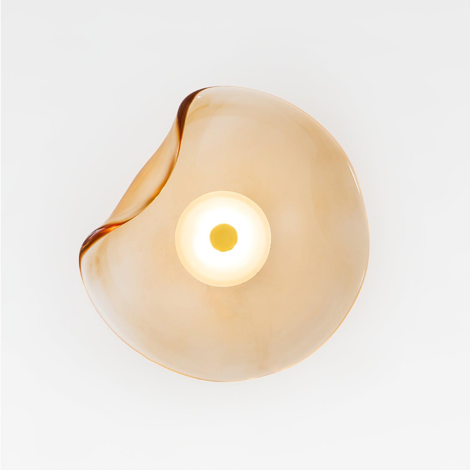 Applique Murale Verre LED 3000K Ambre Design Organique Salle de Bain Salon Éclairage Mural Moderne Lampe d'Ambiance Résistante à l'Humidité | Restfield