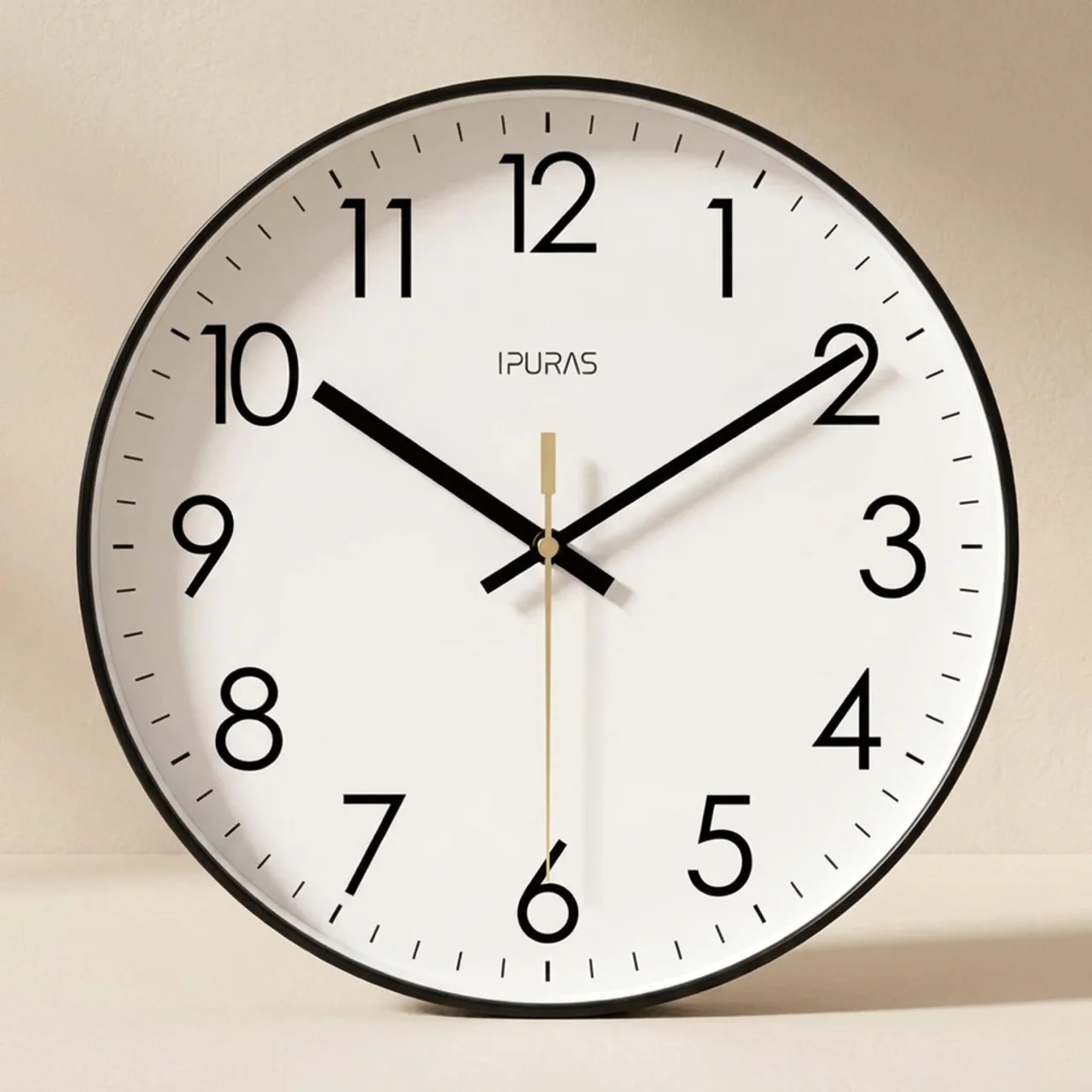 Scandinavische Wandklok Stil Uurwerk Minimalistisch Glas ABS Batterij Modern Interieur Woonkamer Slaapkamer Kantoor Tijdweergave Nordic Design | Sansoti