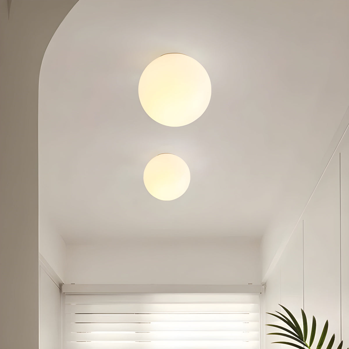 Wandleuchte Milchglas Rund G9-Fassung Modernes nordisches Interieur Sanfte Atmosphäre Flur Wohnzimmer Badezimmer | Sansoti
