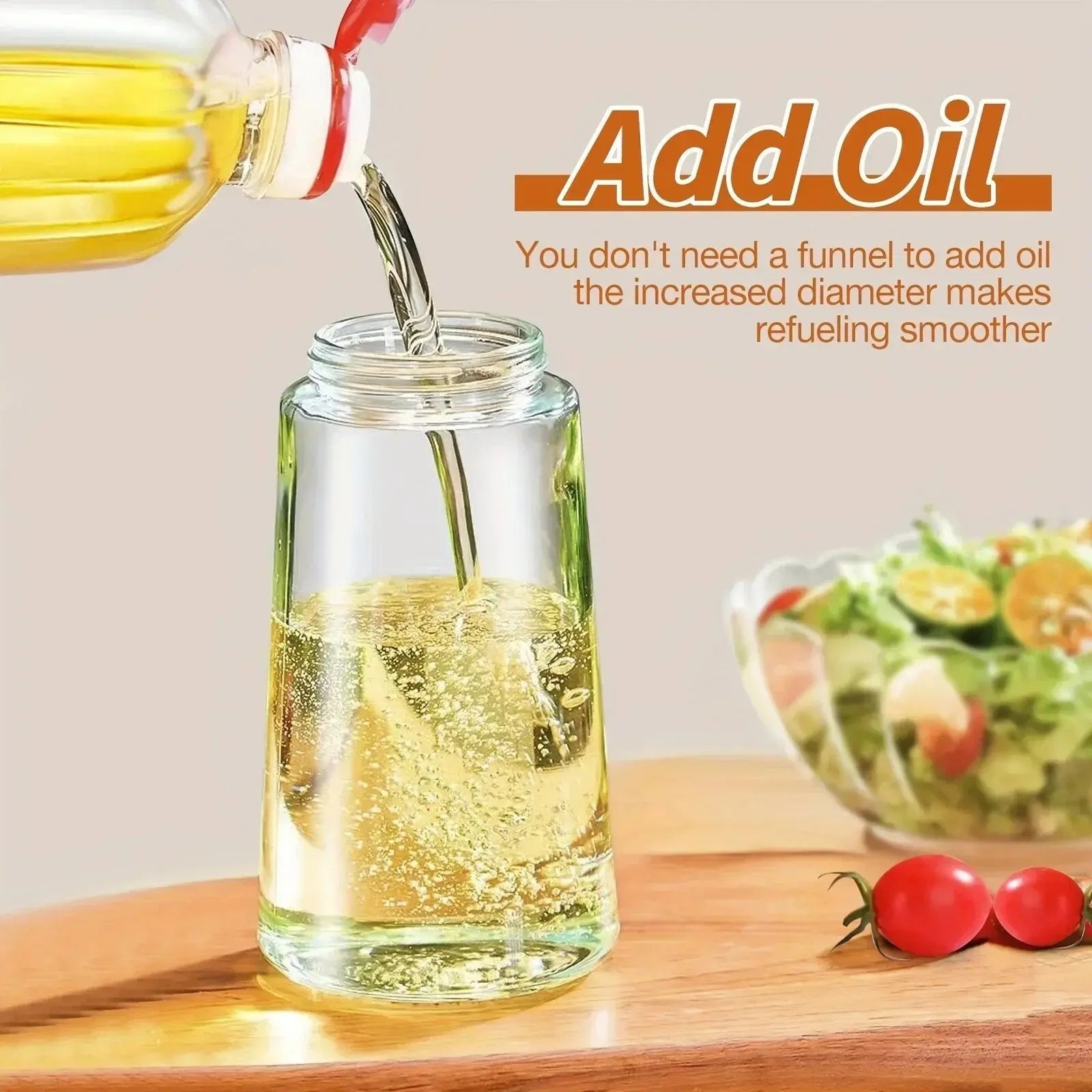 Ölsprüher Spender 2-in-1 Sprühen und Ausgießen Glas 470ml Küche Kochen BBQ | Restfield