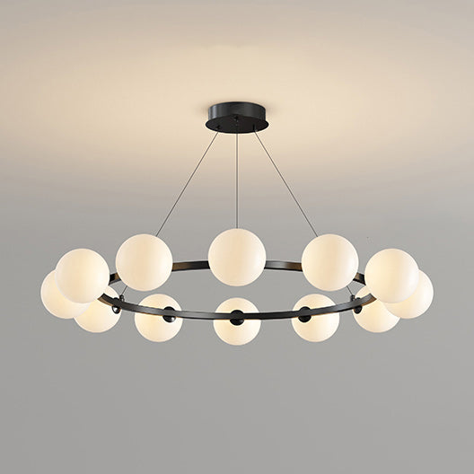 Moderne Kroonluchter met Glazen Kappen – Stijlvol Metalen Design voor Eetkamer Woonkamer Slaapkamer Restaurant | Sansoti
