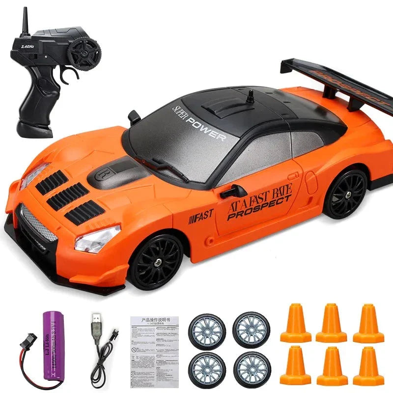 Minidrifter speelgoedauto RC-auto drift racer 2.4GHz afstandsbediening snelheid indoor outdoor kids jongens meisjes cadeau radiobestuurbare auto elektrisch voertuig | Sansoti