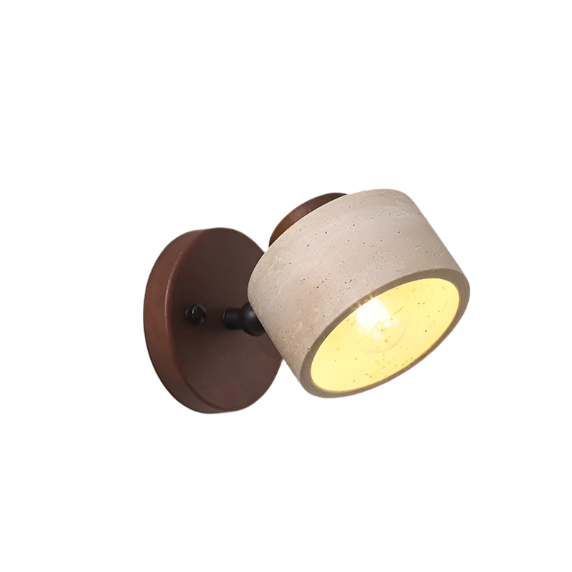 Wandlamp Travertin Steen LED E27 3000K Japandi Compact Rond | Sansoti