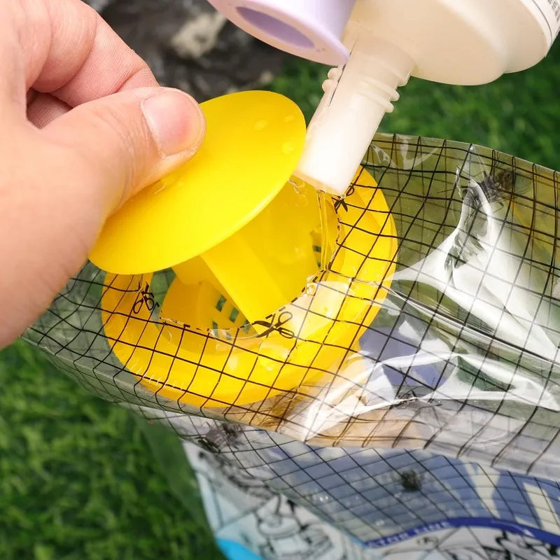 Piège à insectes suspendu pour l’extérieur avec appât naturel, piège à mouches jetable pour jardin, terrasse, balcon et camping | Sansoti