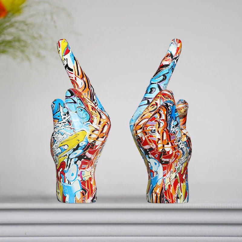 Beeldje Sculptuur Brutale Uitstraling Resin Decoratie Zwart 19cm Binnen Buiten | Sansoti