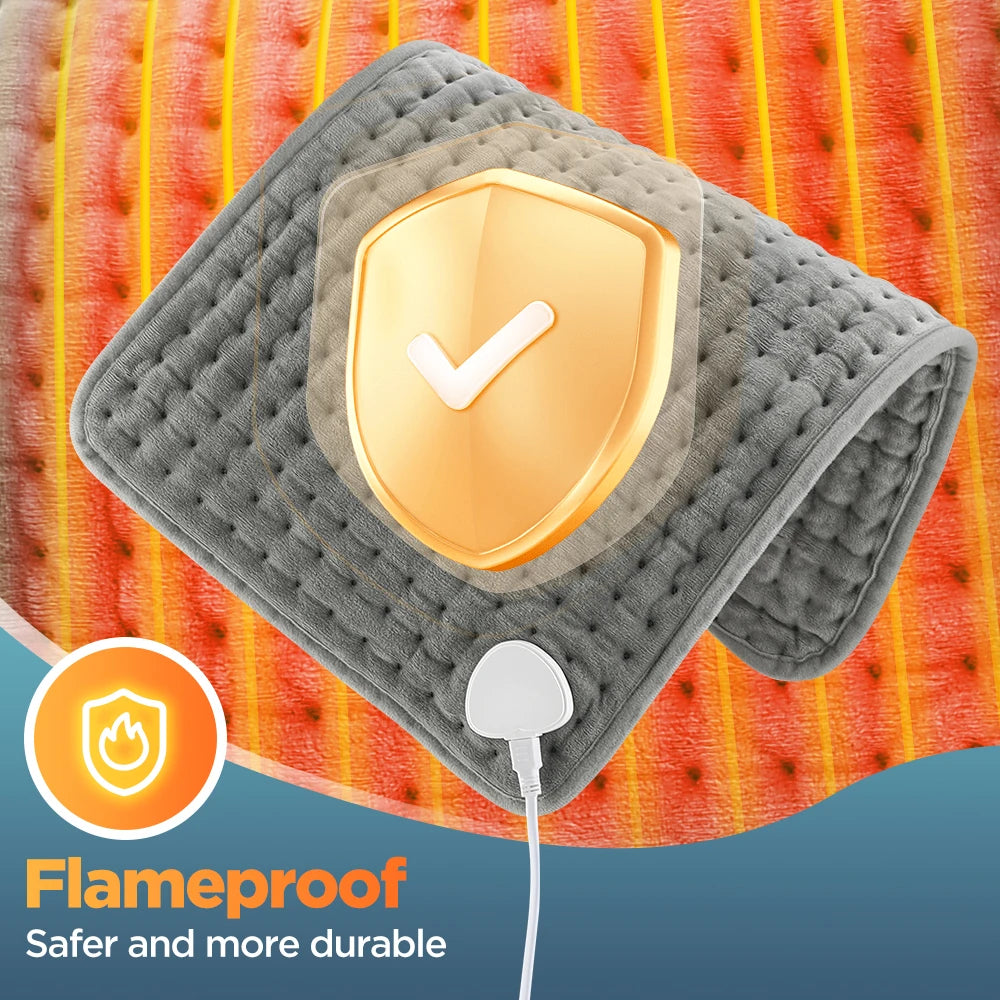 Elektrisch Verwarmingskussen 60x30cm Microfluweel Regelbare Warmtedeken Therapeutische Warmte Benen Rug Handen | Sansoti