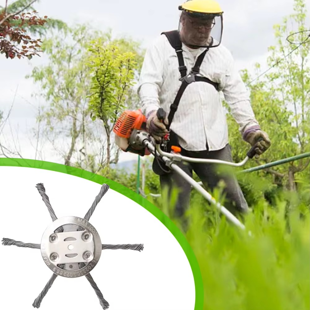 Stalen Onkruidborstel voor Trimmer Universeel | Krachtige Tuinborstel voor Hardhout Stenen | Professionele Trimmerattachement voor Gras Mos Onkraut | Duurzame Onkruidverwijderaar voor Freesmachine | Sansoti
