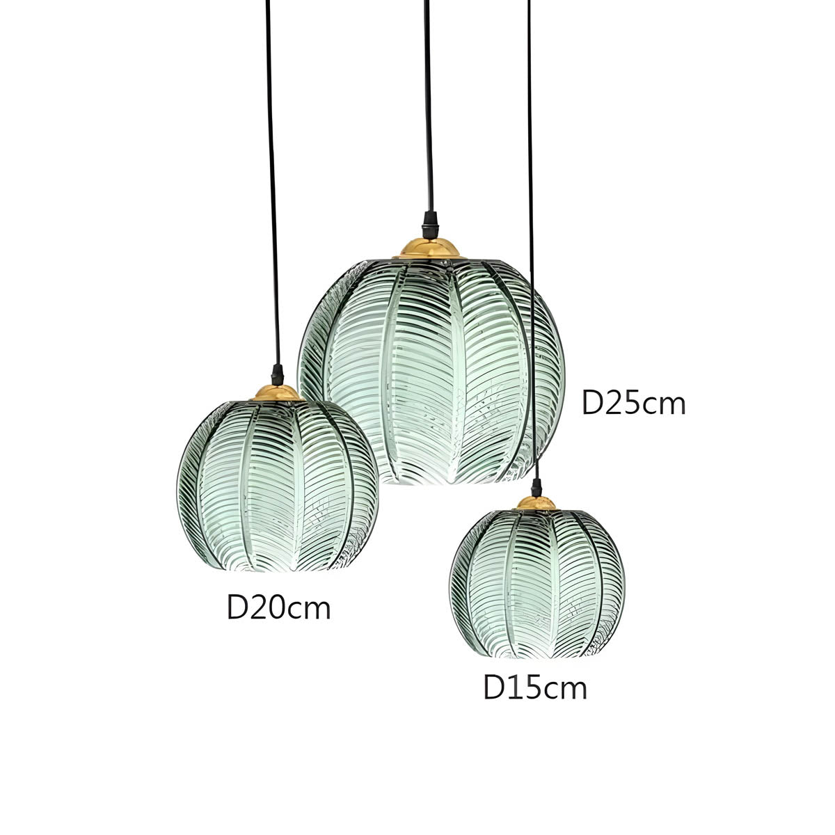 Suspension en verre Design rétro côtelé E27 Plafonnier salon | Restfield