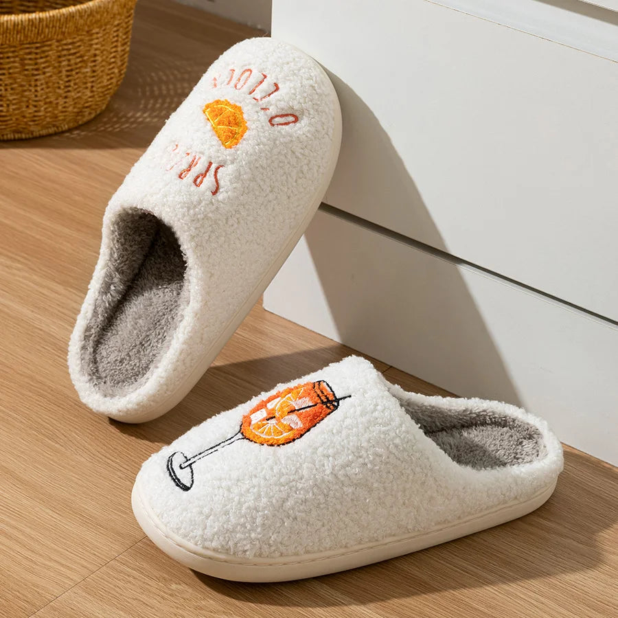 Zachte Damespantoffels met Pluche Voering Antislip TPR Zool Comfortabele Winterslippers voor Binnen Huisslippers | Sansoti