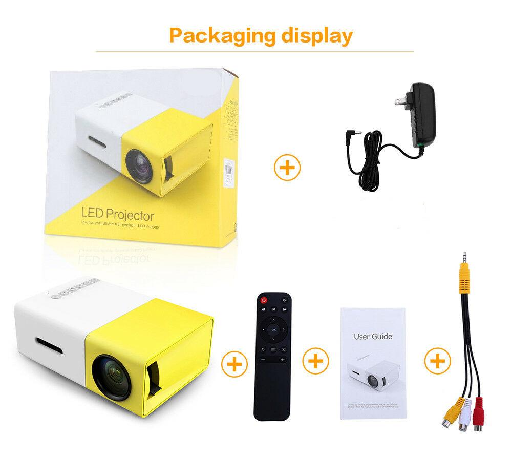 Compacte Mini-Beamer met LED-Projectie – Draagbaar Home Cinema Systeem voor Films en Series | Sansoti