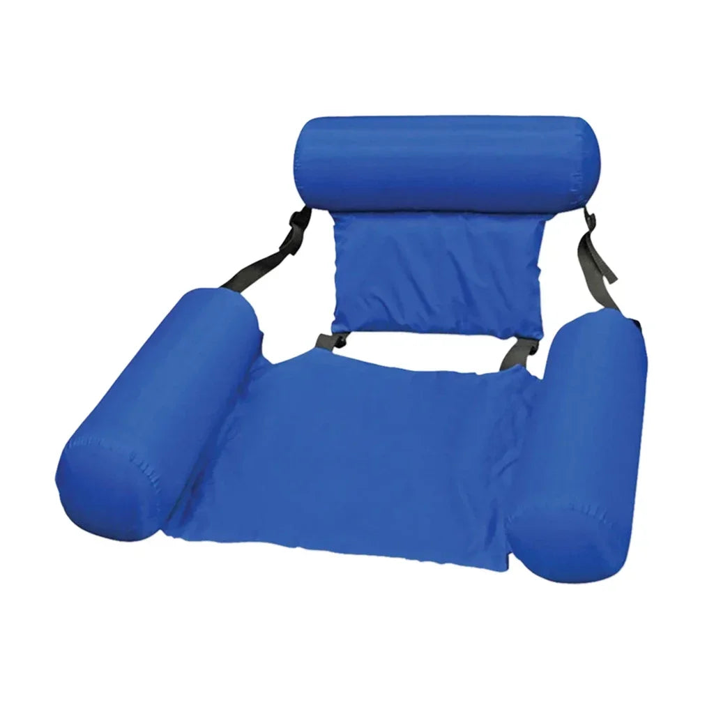 Opblaasbare Waterstoel met Rugleuning – Drijvende Zwembadstoel Mesh Design 100x120 cm Zwembadfauteuil | Sansoti