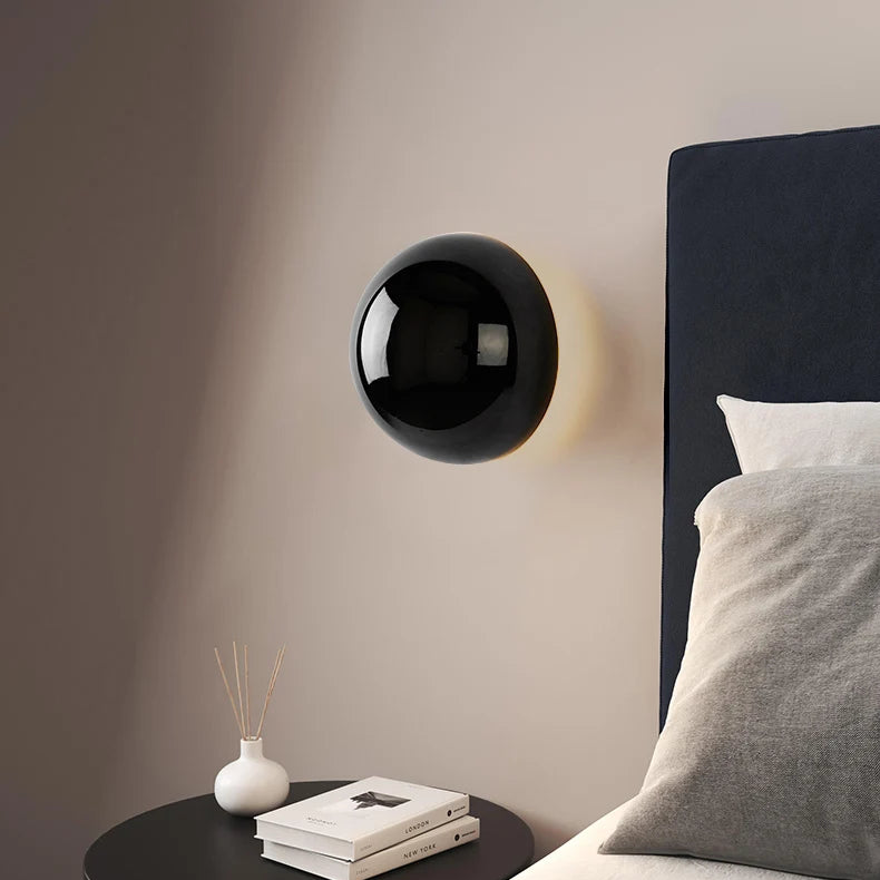 Runde Wandleuchte LED Glas Eisen Stimmungslicht Flur Schlafzimmer Wohnzimmer Minimalistische Wandleuchte Skandinavisches Interieur | Restfield