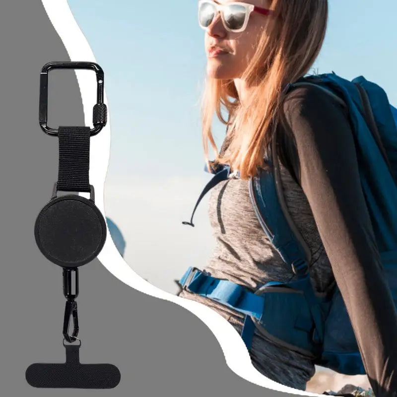 Intrekbare Telefoonhouder met Diefstalbeveiliging en Riemclip voor Actieve Levensstijl | Sansoti