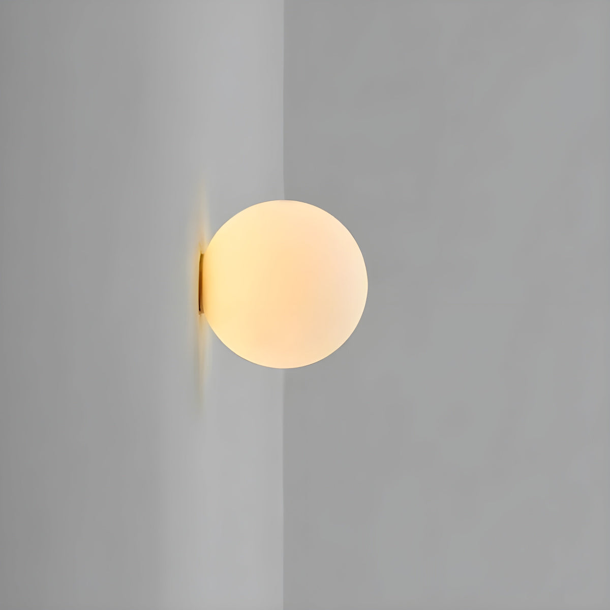 Wandleuchte Milchglas Rund G9-Fassung Modernes nordisches Interieur Sanfte Atmosphäre Flur Wohnzimmer Badezimmer | Sansoti