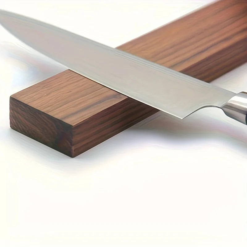 Magnetische Messenstrip Walnoot 40cm Wand Messenrek Hout Keuken Messtrip Muurbevestiging Messenhouder | Sansoti
