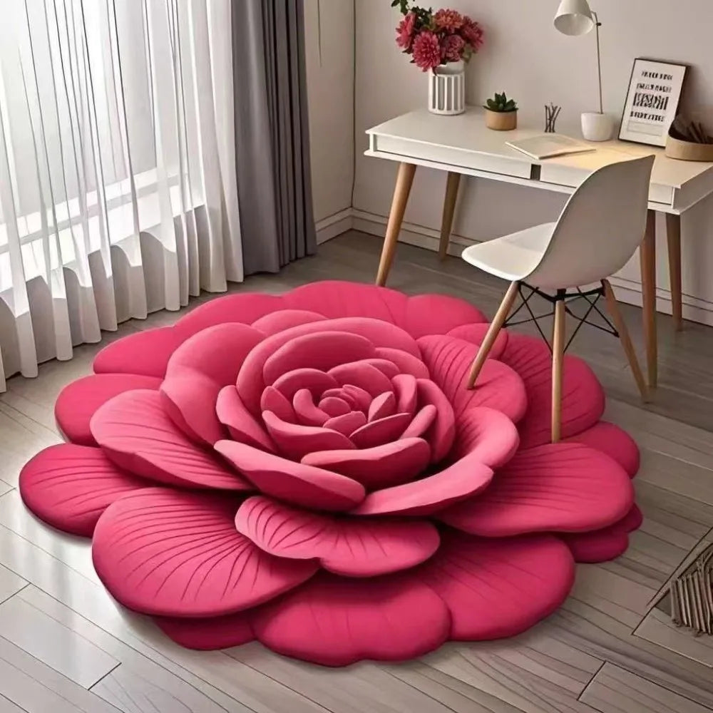 Zachte Badmat met Rozenblüten-Motief — Antislip Microfibermat voor Douche en Bad | Sansoti