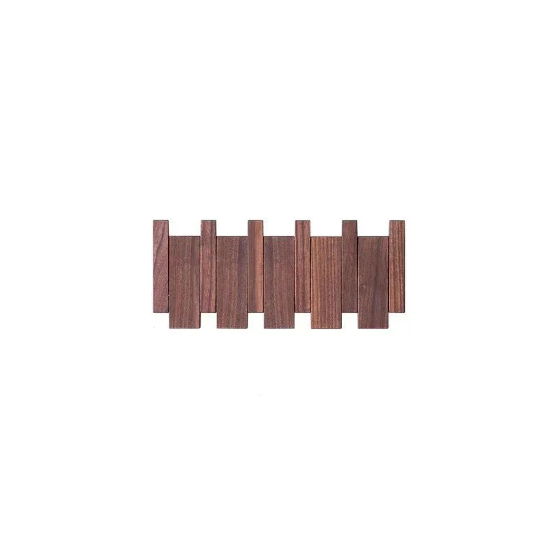 Magnetische Wandkapstok met Inklapbare Haken | 4-10 Haken | Hout | Sansoti
