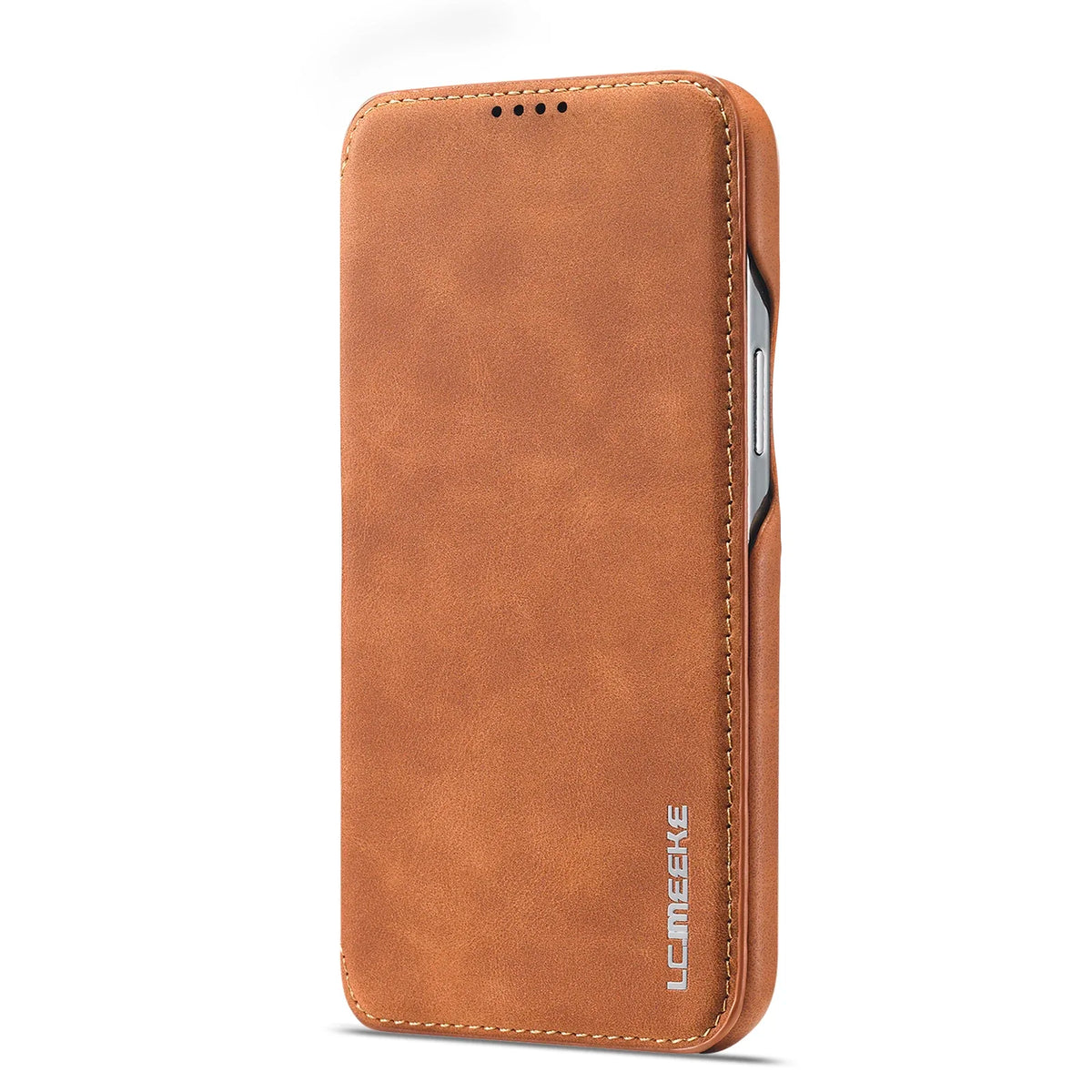 Étui portefeuille à rabat en cuir avec fente pour carte pour divers modèles de smartphones, étui portefeuille compact | Sansoti