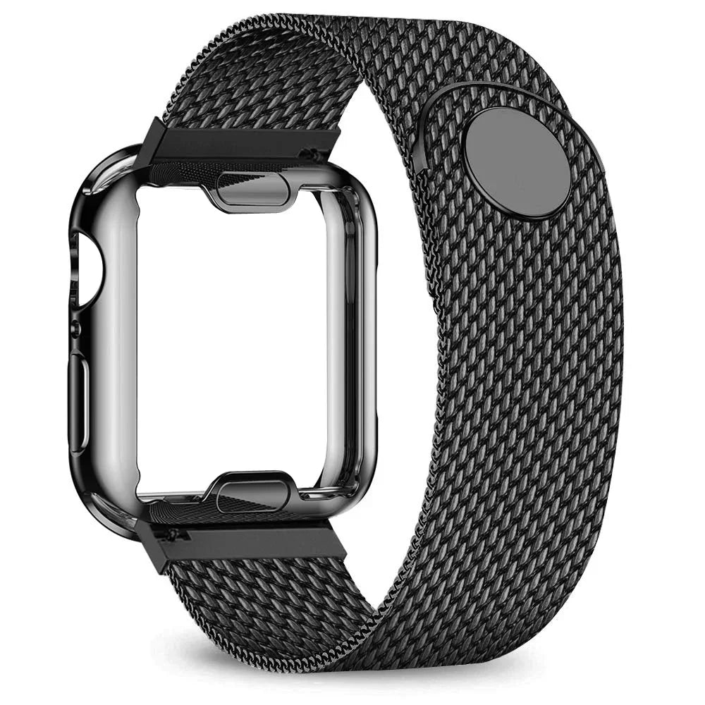 Metallarmband für Smartwatches, Edelstahl-Mesh, verstellbar, universell, Uhrenarmband, 38–49 mm, Silber | Sansoti