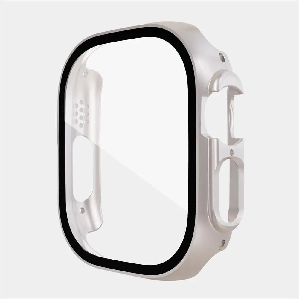 Protective Polycarbonate Glass Smartwatch Case 49mm Transparent Black Rose Gold Green Scratch-Resistant Watch | Sansoti