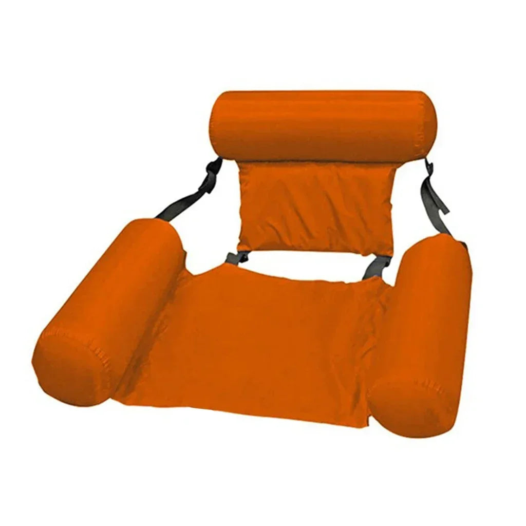 Opblaasbare Waterstoel met Rugleuning – Drijvende Zwembadstoel Mesh Design 100x120 cm Zwembadfauteuil | Sansoti