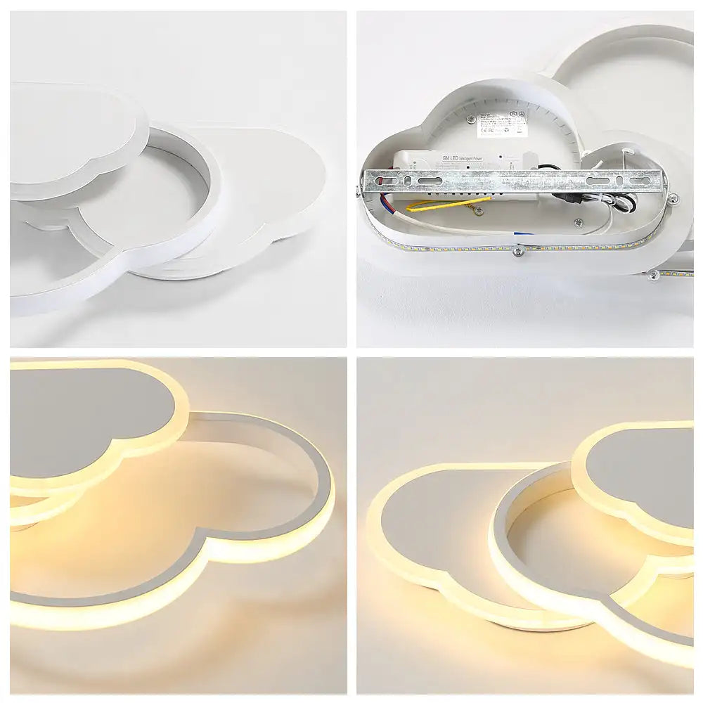 LED Kinderlampe Wolke Deckenleuchte 32W Dimmbar Acryl Fernbedienung Schlafzimmer Kinderzimmer Babyzimmer Weiß Modern 3000-6500K | Restfield