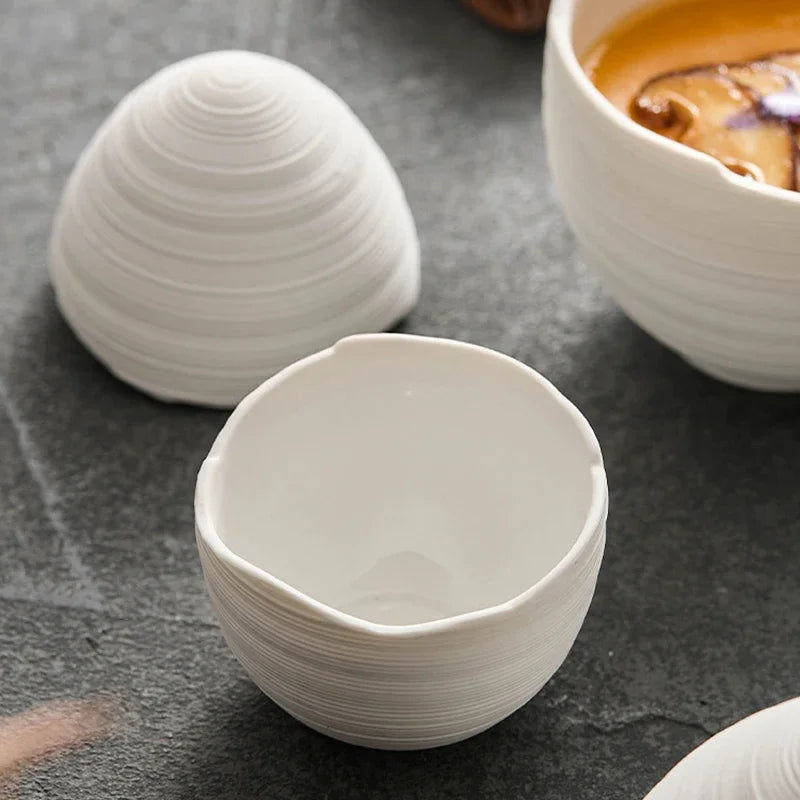Keramische Schaal Ovaal Servies Saladekom Fruitschaal Scandinavisch Design Eiglas Vorm Handgemaakt | Sansoti