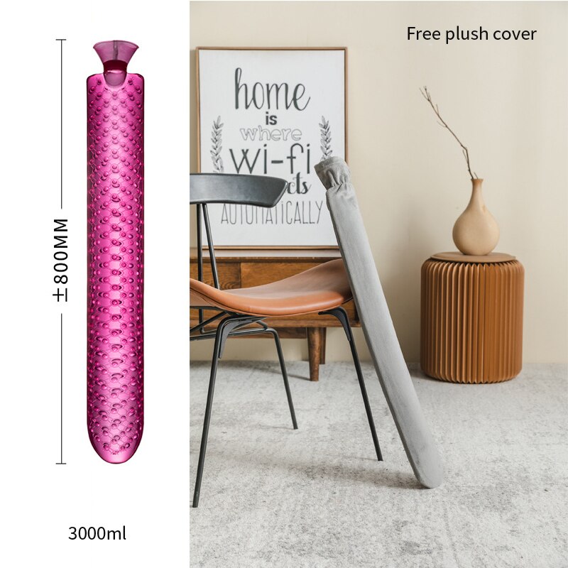 Long Hot Water Bottle with Soft Insulating Cover for Extra Warmth and Comfort While Sleeping and Relaxing | Sansoti