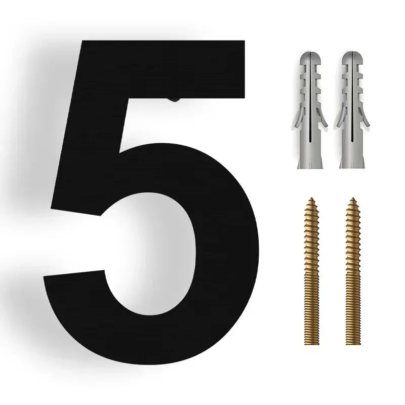 3D Floating House Number for Outdoors – Modern Stainless Steel Number for Facade and Entrance | Sansoti