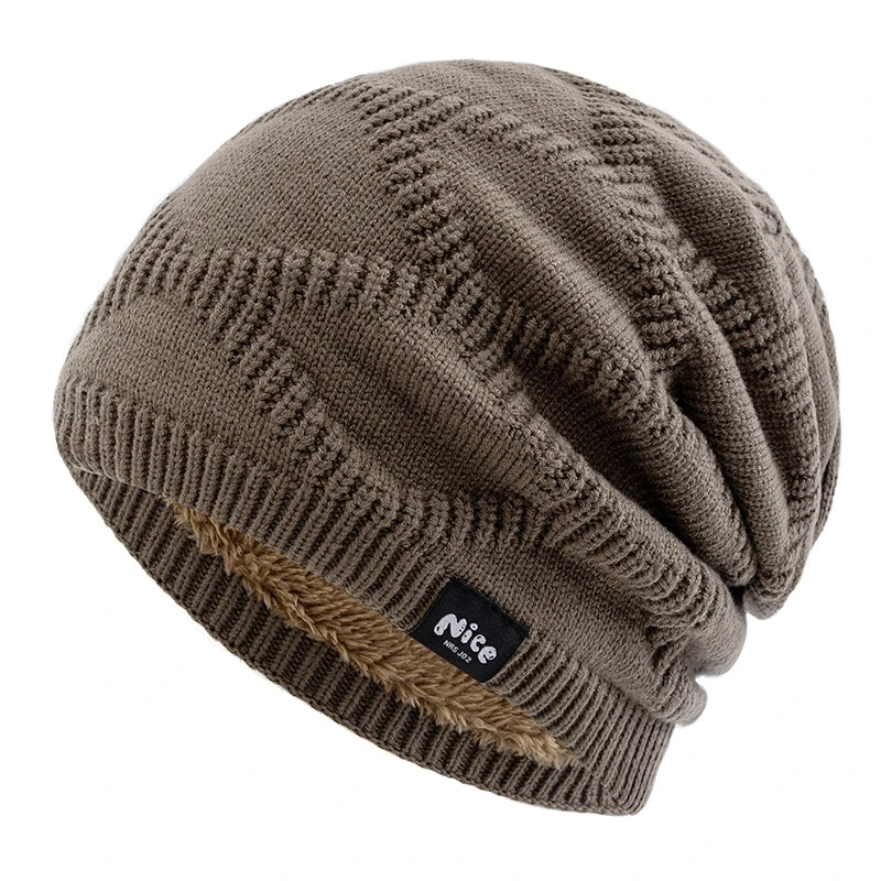 Fleece Wintermuts Unisex Gebreide Hoofdbedekking met Warme Voering Dames Heren Outdoor Koudebescherming Muts | Sansoti