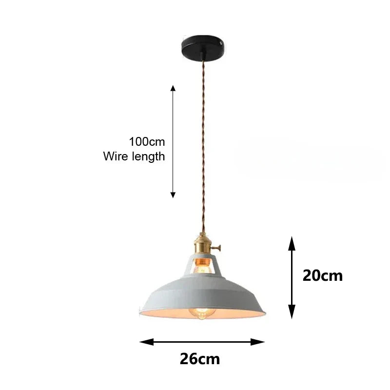 Aluminium hanglamp met E27 fitting in 8 moderne kleuren | Sansoti