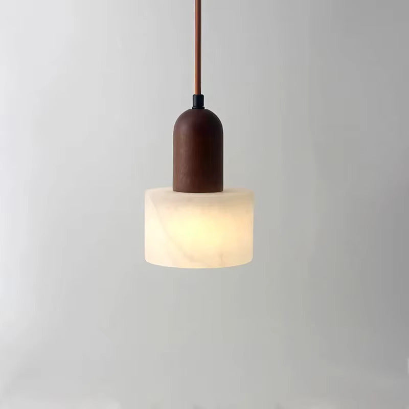 Hängeleuchte Marmor Jade-Weiß Kabelpendel Naturstein LED 12 cm Esszimmer Wohnzimmer Designbeleuchtung Stimmungsbeleuchtung | Sansoti