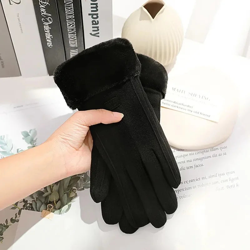 Touchscreen Handschoenen Suède Dames Winter Warm Elegant Klassiek Tijdloos Stijlvol Comfortabel Zacht | Sansoti