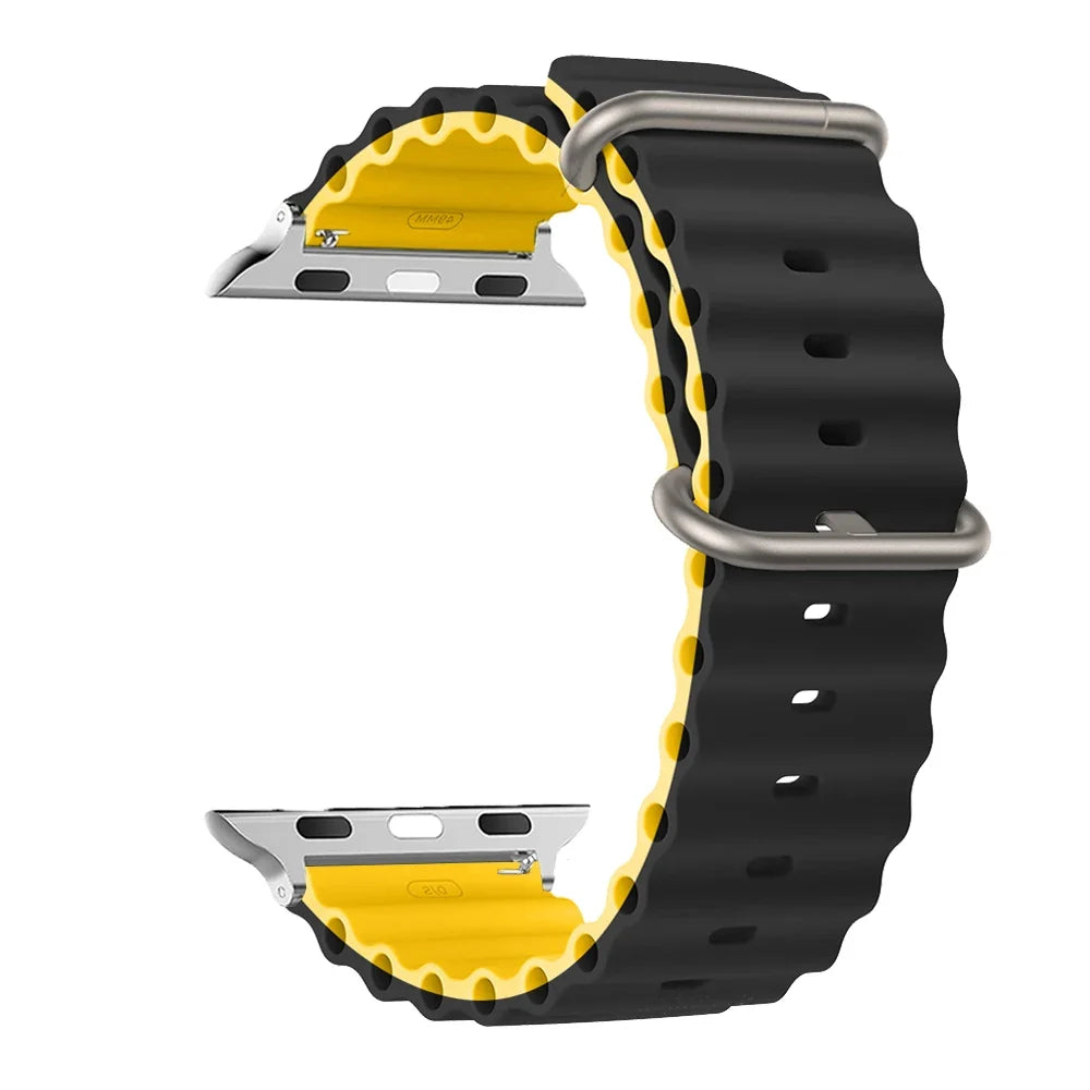 Bracelet de smartwatch en silicone, résistant à l’eau et respirant, bracelet de montre et bracelet de sport unisexes, bracelet de remplacement | Sansoti