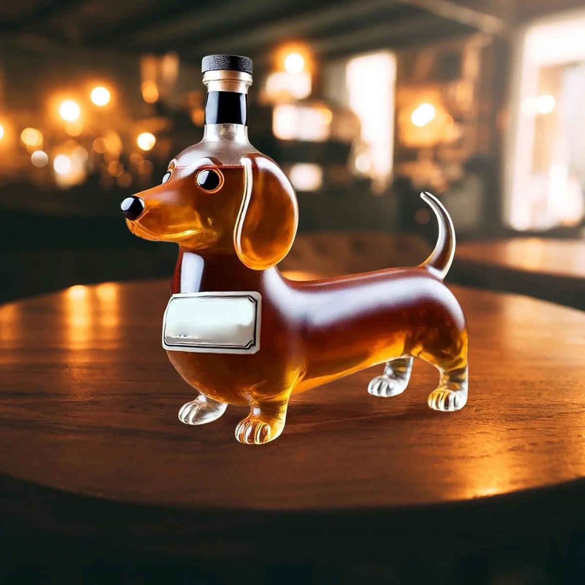 Tierflasche Dekorative Glasflasche in Tierform Dackel Katze Drache für Wohnzimmer Tisch Küche Dekoration Geschenk | Sansoti